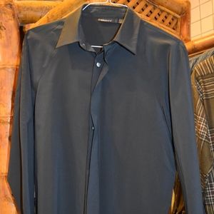 DKNY Black Bouton Down